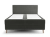 Boxspringbett Totti 160x200 graphit stilvolles Bett mit Bettzeug Lagerung dreidimensionalen Stoff mit ausdrucksstarken Streifen