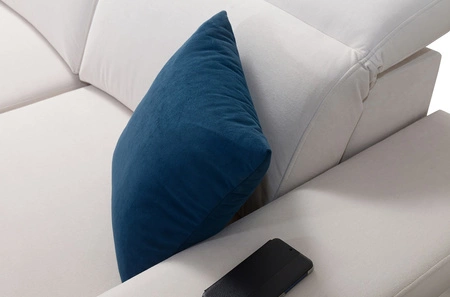 Ecksofa mit Schlaffunktion Kelly Sleek VIII grau Esche links stilvolles Ecksofa für Wohnzimmer bietet Komfort beim Entspannen