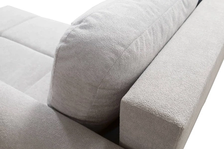 Ecksofa mit Schlaffunktion Gentle schwarz rechte Seite stilvolles Design Ecksofa-Bett, das sich durch seine abgerundete Form auszeichnet