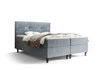 Boxspringbett Melba 180x200 hellblau Bett im modernen skandinavischen Stil mit markantem Kopfteil