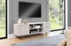 TV-Schrank Sula 150 cm beige elegantes Design dekorative geriffelte Front mit Push-to-Open-System Metall hohe Beine