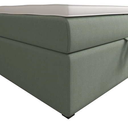 Boxspringbett Flint 100x200 mint im modernen skandinavischen Stil mit gepolstertem Kopfteil Bett mit Staukasten