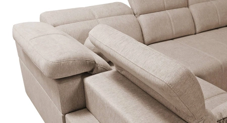 Ecksofa mit Schlaffunktion Tesalia III Lux honey links komfortables Ecksofa mit ausziehbarem Fußteil Schiebefunktion der Rückenlehne