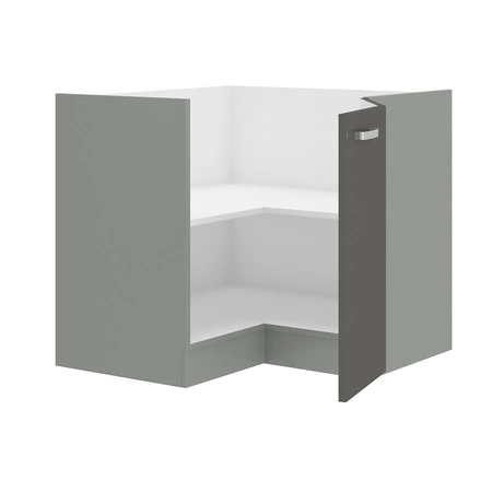 Eck-Küchenmöbel-Set Grau 260x270 cm glänzende Fronten Schrank-Stil wird das Innere einer jeden Küche passen