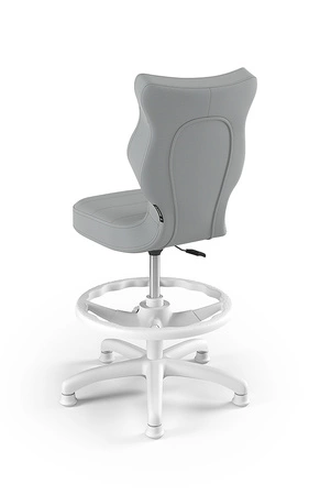 Petit grey ash desk chair passend für Körpergröße 133-159 cm ergonomischer Drehstuhl mit Fußstütze