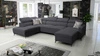 Ecksofa mit Schlaffunktion Savona VI graphit rechts elegantes und bequemes Ecksofa für das Wohnzimmer mit zwei Bettkästen 