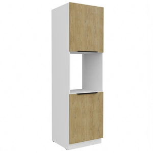 Küchenhochschrank für Einbaubackofen Cremona 60 DP-210 2F Metallgriffe feuchtigkeits- und beschädigungsbeständiger Schrank