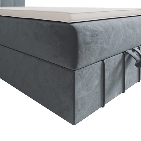 Boxspringbett Casey 100x200 türkis im modernen skandinavischen Stil mit gepolstertem Kopfteil Bett mit Staukasten