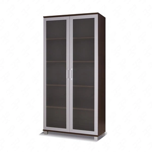 Breiter Schrank Maximus 100 cm Kastanie Wenge modernes Design Einfassung mit speziellen Furnierelementen aus sicherem gehärtetem Glas beendet