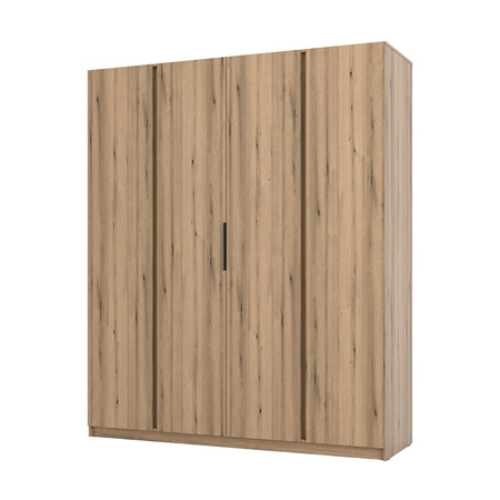 Kleiderschrank Kastano VII 200 cm Eiche evoke stilvolles Design Metallkantengriffe geräumiger Kleiderschrank für Schlafzimmer oder Diele