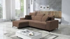 Ecksofa mit Schlaffunktion Kelly Sleek hellbraun links geflochten bequem und funktional Ecksofa Bett für Wohnzimmer
