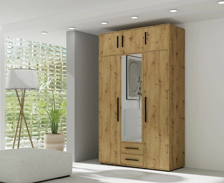 Garderobenerweiterung Maxione 150 cm Eiche handwerklich funktionaler Schrank erhöht den Stauraum für Kleidung Schuhe und Accessoires