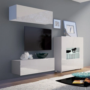 Hängeschrank Apulia IX weiß glänzend Außergewöhnlich stilvolle Hängeschränke mit schlichten Möbeln, die sich in jede Einrichtung einfügen