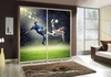 Artistino 205 cm Schiebeschrank mit Fußballspielergrafik Schrankkorpus in Eiche catania aus 22 mm starker Platte