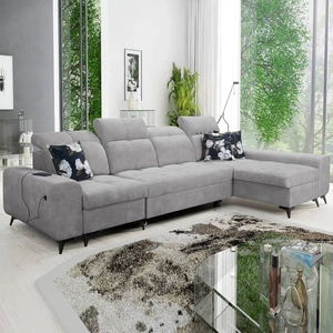 Ecksofa mit Schlaffunktion Buffalo XII grau rechte Seite stilvolles und funktionelles Ecksofa mit Bettkasten