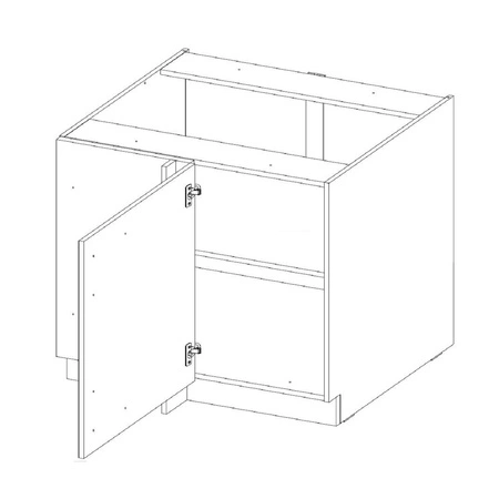 Eckauszug Küchenschrank Bianka 105 ND 1F BB linker Schrank dampf-, hitze- und auslaufsicher