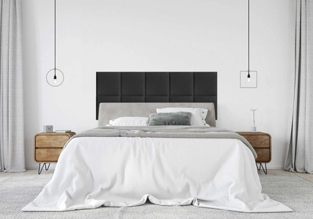 Polsterpaneel Quadra 40x40 cm graphit stilvolles Wandpaneel quadratischer Veloursstoff modisches Finish für jede Einrichtung