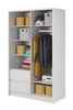 Schiebeschrank Cento 134 cm weiß modernes Design Kleiderschrank ideal für Garderobe Schlafzimmer oder Diele