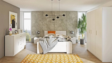 Sockel mit Schubladen Rico weiß ideal für Schiebeschrank und Garderobenschrank