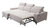 Ecksofa mit Schlaffunktion Kelly Sleek grau linksseitig geflochtenes Schlafsofa bequemes und funktionelles Ecksofa für das Wohnzimmer