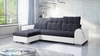 Ecksofa mit Schlaffunktion Luigi graphit / weiß links Ecksofa mit zwei Bettkästen Stoff mit interessanter Struktur