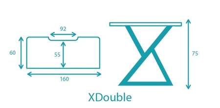 XDouble Gaming Desk schwarz funktionaler und ergonomischer Schreibtisch mit einer großen Platte, die von einer stabilen Metallstruktur getragen wird