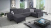 Ecksofa mit Schlaffunktion Kelly Sleek IV graphit links Ecksofa mit Bettkästen Webstoff