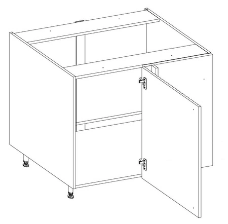 Chevron Eckküchenmöbel-Set 295x160 cm Fronten mit dekorativen Fischgräten-Dekor Schränke sehen toll aus in klassischen und modernen Interieurs