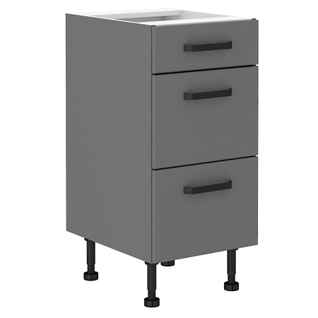 Verdi Küchenmöbel Set 240 cm Küchenmöbel beständig gegen Feuchtigkeit Dampf und Beschädigungen Metallgriffe