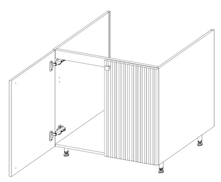 Verdi Küchenmöbel Set 260 cm Küchenmöbel beständig gegen Feuchtigkeit Dampf und Beschädigungen Metallgriffe
