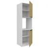 Küchenhochschrank für Einbaubackofen Cremona 60 DP-210 2F Metallgriffe feuchtigkeits- und beschädigungsbeständiger Schrank