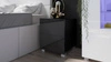 Nachttisch mit Schubladen Apulia schwarz glänzend mit Möglichkeit der Aufhängung minimalistisches Design einfache Form ideale Schlafzimmer Tisch