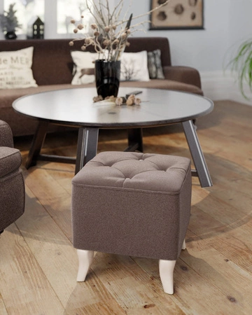 Milano pouffe idealer Hocker mit bequemer Sitzfläche zart gesteppt