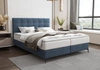 Boxspringbett Irvine 160x200 blau stilvolles Bett mit Bettzeugablage komfortables Kopfteil besticht durch sein elegantes Design