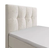 Boxspringbett Manhattan 100x200 beige Bett im modernen skandinavischen Stil mit gepolstertem Kopf- und Fußteil Bett mit Staukasten