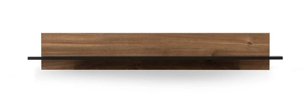 Möbelset Apallo brandy Eiche castello modernes Design Möbelset auf Metallbeinen Wohnwand für Wohnzimmer hohe Ränder der Tischplatten