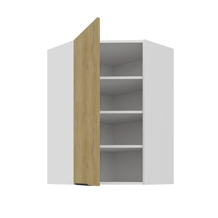 Eck-Küchenoberschrank Cremona 60x60 GN-90 1F Metallkantengriff feuchtigkeits- und beschädigungsbeständiger Schrank