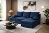 Ecksofa mit Schlaffunktion Fasti dunkelblau Universal-Ecksofa mit Bettkasten eine Garantie für höchsten Komfort
