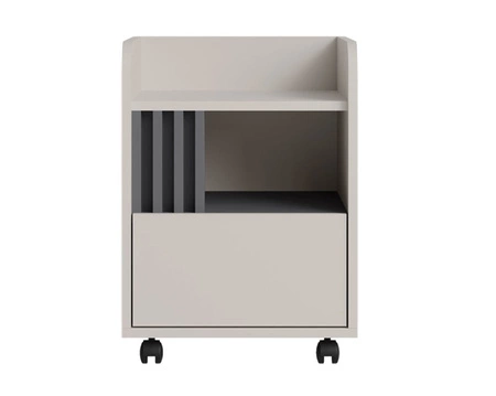 Möbelset für Büro Estan beige / anthrazit Stilvolle Möbel mit minimalistischem Design Trendfarben Metallgriffe