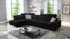 Ecksofa mit Schlaffunktion Kelly Sleek XI schwarz linke Seite stilvolles und bequemes Ecksofa aus strapazierfähigem Webstoff
