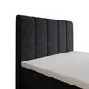Boxspringbett Casey 90x200 graphit im modernen skandinavischen Stil mit gepolstertem Kopfteil Bett mit Staukasten