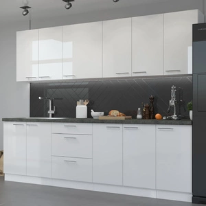 Lumia 260 cm Küchenmöbel Set glänzende Fronten einzigartiger Stil der Schränke passt zu jedem Stil Küche