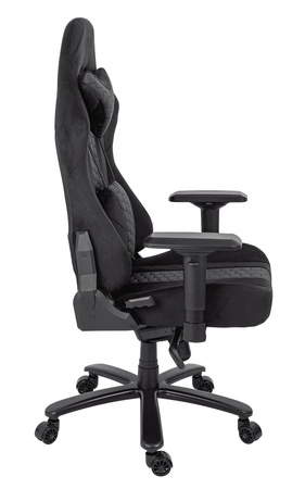 Gaming-Sessel Altimus Pro schwarz komfortabler Sitz aus strapazierfähigem Alcantara verstellbare Armlehnen und Rückenlehne stabiler Rahmen