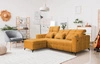 Ecksofa mit Schlaffunktion Laredo gelb links komfortables und stilvolles Ecksofa mit Bettzeugcontainer