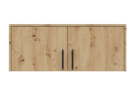 Kleiderschrank Verlängerung Caspe 100 cm Eiche artisan modernes Design ABS-Finish und schwarze Griffe