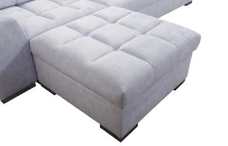 Ecksofa mit Schlaffunktion Luigi XII hellbeige linke Seite stilvolles Ecksofa für das Wohnzimmer in einer minimalistischen und eleganten Ausführung