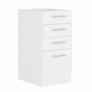 EkoWhite 40 D 4S BB Küchenschrank mit Schubladen, dampf-, hitze- und auslaufsicherer Schrank