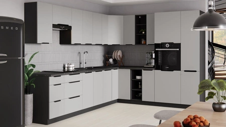 Eck-Küchenschrank Tarraco 89x89 DN 1F BB Metallkantengriff feuchtigkeits- und beschädigungsbeständiger Schrank