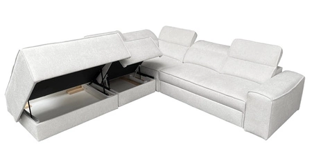 Ecksofa mit Schlaffunktion Viano IX patina linke Seite stilvolles Ecksofa mit Bettzeugcontainer ideales Möbelstück für ein großes Wohnzimmer