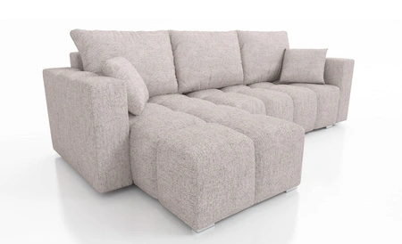 Ecksofa mit Schlaffunktion Linco beige universal Ecksofa mit modernem Design aus strapazierfähigem Webstoff